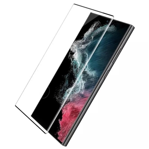 محافظ صفحه شیشه ای تمام صفحه دور چسب خمیده گرین لاین Samsung Galaxy S23 Ultra Green Lion 3D Edge