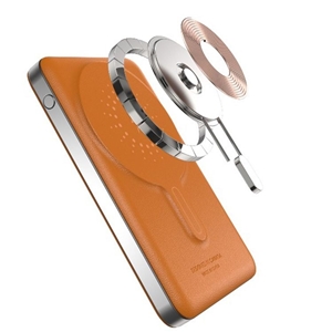 پاوربانک وایرلس 10000 لولو Levelo Marbella MagSafe Leather Power Bank LVLMRBL10KORG