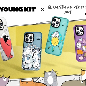 قاب مگ سیف برند یانگ کیت مدل YOUNGKIT X Elizabeth Anderson Art MagSafe Cat Sea مناسب برای iPhone 15 Pro