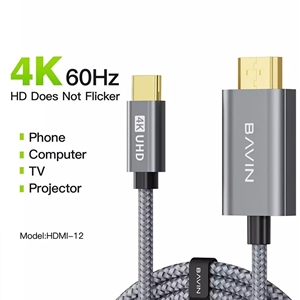 کابل HDMI به Type C باوین Bavin HDMI-12 طول 2 متر