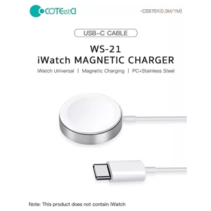 کابل شارژ سریع اپل واچ دوکاره کوتتسی Coteetci IWatch Charger PD Fast Charging Cable 26002