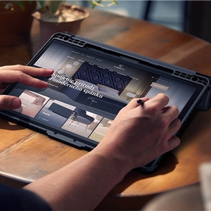 کاور چرمی هوشمند نیلکین سامسونگ Samsung Tab S9 Plus Nillkin Bumper Leather Case Pro