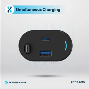 شارژرفندکی 115 وات با کابل پاورولوژی Powerology Car Charger 115W PCCSR019