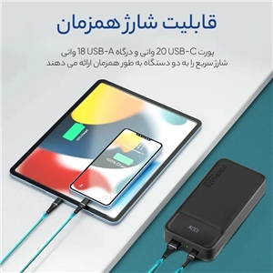 پاوربانک پرومیت مدل TORQ-20 ظرفیت 20000 میلی آمپر ساعت