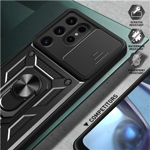 گارد محافظ ضد ضربه انگشتی Samsung Galaxy S24 ULTRA SHUNIJA Case دارای محافظ دوربین