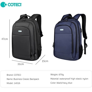 کوله پشتی لپ تاپ 15.6 اینچ ضدآب یو اس بی دار کوتتسی Coteetci classic business Backpack 14016