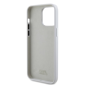 کاور کارل لاگرفلد مدل SILICONE KARL PIN LOGO مناسب برای گوشی موبایل اپل ایفون 15 پرومکس