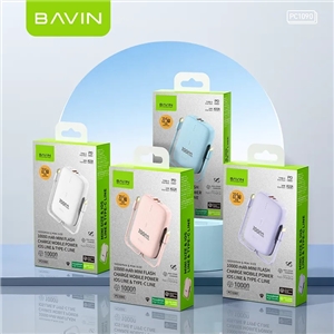 پاوربانک 10000 باوین Bavin PC1090 Bidirectional توان 22.5 وات