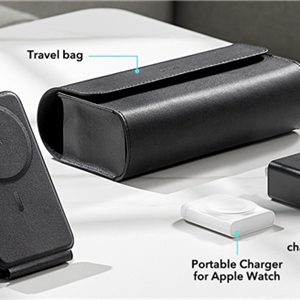 ست وایرلس شارژر مسافرتی ESR HaloLock™ 3-in-1 Travel Wireless Charging Set