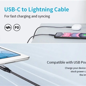 کابل USB-C به لایتنینگ برند ESR دارای MFI طول 2m