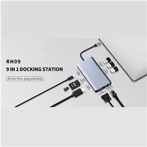 هاب 9 پورت USB-C رسی مدل RH09