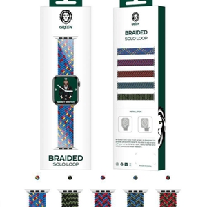 بند گرین مدل Braided Solo Loop Strap مناسب برای اپل واچ 42/44 میلی متری