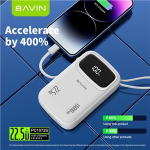 پاوربانک 10000 باوین Bavin PC1073s توان 22.5 وات
