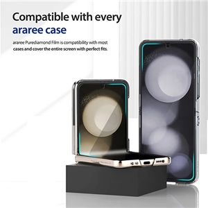 گلس آراری مدل Pure مناسب Galaxy Z Flip 6 پک دو عددی