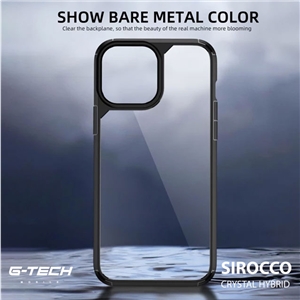 قاب جی تک آیفون 13پرو مکس G-TECH SIROCCO CRYSTAL HYBRID BLACK Case iPhone 13 Pro Max