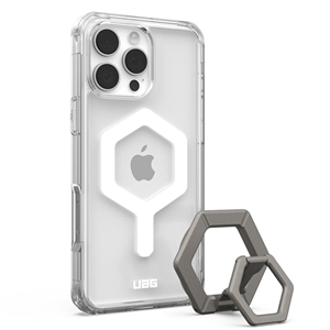 قاب اورجینال برند UAG مدل UAG Plyo MagSafe Ice White Case + Titanium Ring Stand مناسب برای Apple iPhone 16 Pro Max