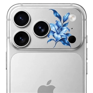 محافظ دور لنز طرح لیلیوم آبی Blue Lilium بلو Blueo Invisible Shock-Resistant Lens Protection مناسب برای Apple iPhone 18 Pro Max